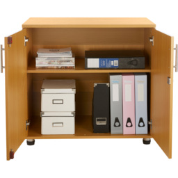MMT Furniture Designs 2 Door Beech Lockable Filing Cabinet - Size: 75 x 80 x 45cm - Clear - Wilko - thumbnail 5