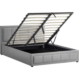 VIDA DESIGNS Vanita Double Light Grey Ottoman Bed - Wilko - thumbnail 3