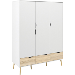 Florence Oslo White and Oak 3 Piece Bedroom Furniture Set - Furniture To Go - Wilko - thumbnail 6