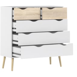 Florence Oslo White and Oak 3 Piece Bedroom Furniture Set - Furniture To Go - Wilko - thumbnail 5