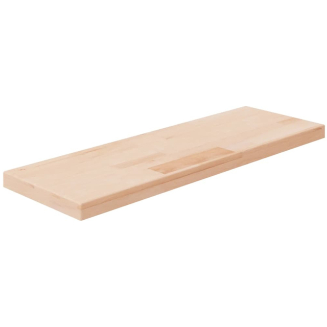 vidaXL 60 x 25 x 2.5cm Solid Oak Wooden Wall Shelf - Size: 2.5 x 60 x 20cm - Brown - Wilko - image 1