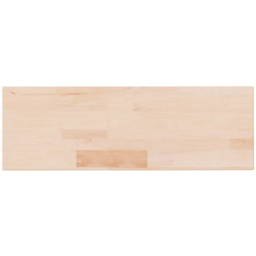 vidaXL 60 x 25 x 2.5cm Solid Oak Wooden Wall Shelf - Size: 2.5 x 60 x 20cm - Brown - Wilko - thumbnail 3