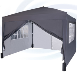 Grey Pop Up Outdoor Canopy Tent with Removable Sidewalls 3 x 3m - MCC - Wilko - thumbnail 3
