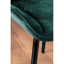 Furniturebox Cesano Set of 2 Green and Black Velvet Dining Chair - Wilko - thumbnail 6