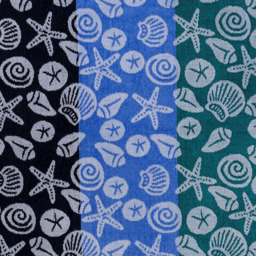 Eco Tex Recycled Cotton Sea Shell Beach Towel - Size: 150 x 70cm - Multi - Wilko - thumbnail 4