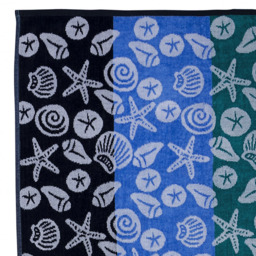 Eco Tex Recycled Cotton Sea Shell Beach Towel - Size: 150 x 70cm - Multi - Wilko - thumbnail 3