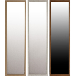 Single Wood Effect Over Door Mirror 1.2m x 33.9cm in Assorted styles - Size: 120 x 34cm - Brown - The Port. Co Gallery - Wilko