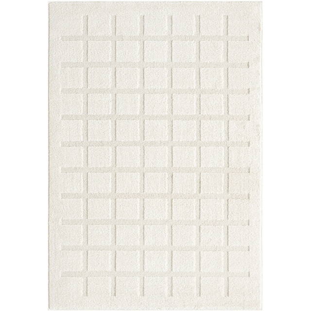 Desire Rugs Aya Cream Embossed Cube Rug 200 x 290cm - Wilko - image 1