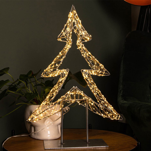 Samuel Alexander Warm White LED Dewdrop Christmas Tree on Metal Stand 1.5ft - Size: 1ft - Silver - Wilko - image 1