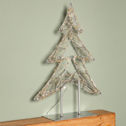 Samuel Alexander Warm White LED Dewdrop Christmas Tree on Metal Stand 1.5ft - Size: 1ft - Silver - Wilko - thumbnail 6