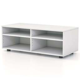 Costway 4 Shelf White Home TV Stand - Size: 101.6 x 53.3 x 12.7cm - Wilko - thumbnail 3
