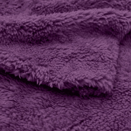 Velosso Double Purple Teddy Fleece Duvet Set - Wilko - thumbnail 4
