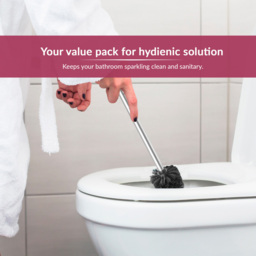Innoteck Essentials Black Toilet Brush Head 3 Pack - Size: 35 x 8 x 8cm - Wilko - thumbnail 6