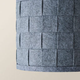 ValueLights Monza Grey Felt Weave Small Drum Shade - Size: 26 x 20 x 26cm - Wilko - thumbnail 5