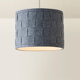 ValueLights Monza Grey Felt Weave Small Drum Shade - Size: 26 x 20 x 26cm - Wilko - thumbnail 6