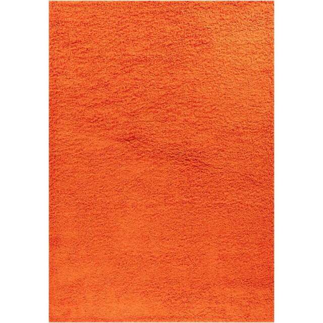 Desire Rugs Oxford Orange Plain Shaggy Rug 80 x 150cm - Wilko - image 1