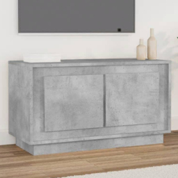 vidaXL 2 Door Concrete Grey TV Cabinet - Size: 45 x 80 x 35cm - Wilko
