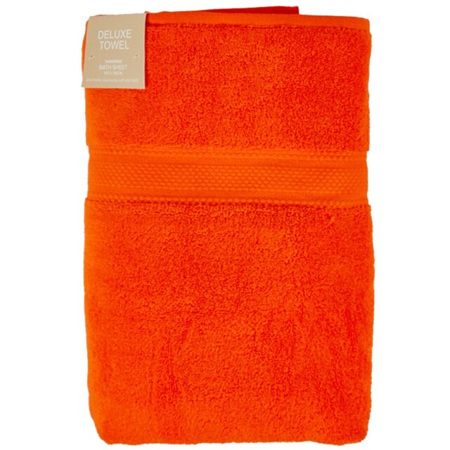 Deluxe Bath Sheet - Tangerine - Wilko - image 1