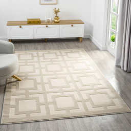 Desire Rugs Vellure Cream Metallic Sheen Maze Design Rug 160 x 230cm - Size: 230 x 160 x 1.1cm - Wilko - thumbnail 6