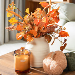Autumn Garden Vase Arrangement Orange - Wilko - thumbnail 3