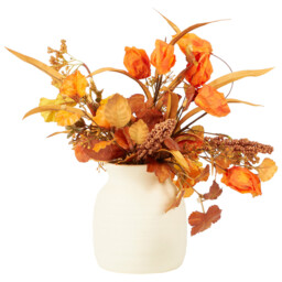 Autumn Garden Vase Arrangement Orange - Wilko - thumbnail 4
