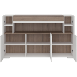 Florence Toronto 3 Door Single Shelf Sideboard - White - Furniture To Go - Wilko - thumbnail 5