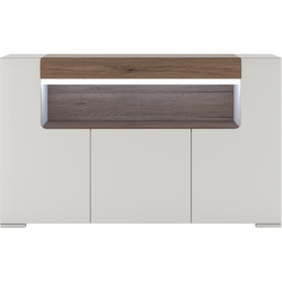 Florence Toronto 3 Door Single Shelf Sideboard - White - Furniture To Go - Wilko - thumbnail 4