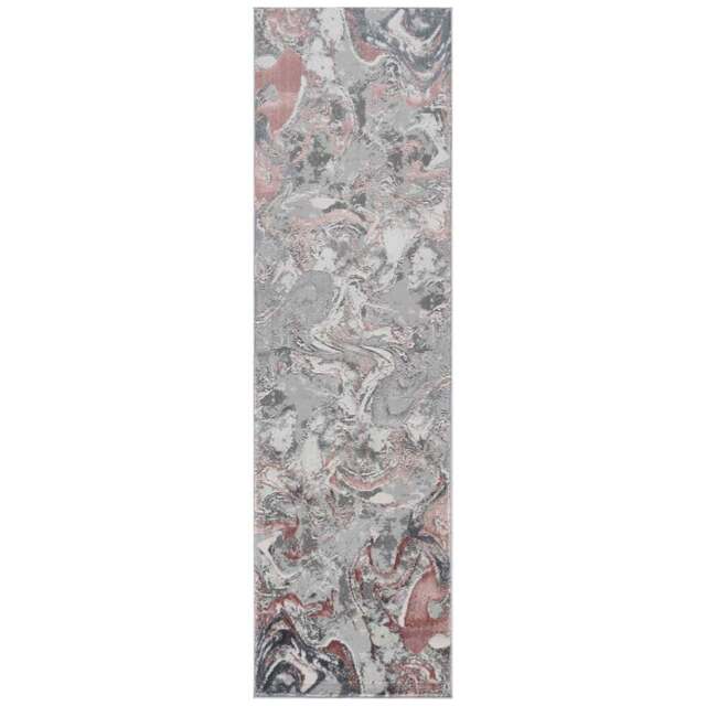 Desire Rugs Solarius Pink Living Room Abstract Area Rug 60 x 220m - Size: 60 x 220cm - Wilko - image 1