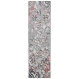Desire Rugs Solarius Pink Living Room Abstract Area Rug 60 x 220m - Size: 60 x 220cm - Wilko