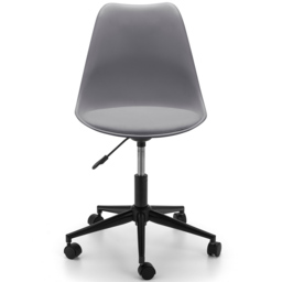 Julian Bowen Erika Grey and Black PU Swivel Office Chair - Size: 56 x 50 x 92cm - Wilko - thumbnail 4