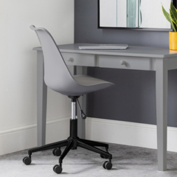 Julian Bowen Erika Grey and Black PU Swivel Office Chair - Size: 56 x 50 x 92cm - Wilko - thumbnail 7