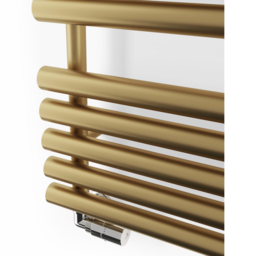 Terma Rolo Towel 1592BTU Brass Heated Towel Rail 755 x 520mm - Size: 75.5 x 52 x 12.7cm - Gold - Wilko - thumbnail 6