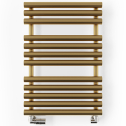 Terma Rolo Towel 1592BTU Brass Heated Towel Rail 755 x 520mm - Size: 75.5 x 52 x 12.7cm - Gold - Wilko - thumbnail 4
