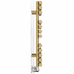 Terma Rolo Towel 1592BTU Brass Heated Towel Rail 755 x 520mm - Size: 75.5 x 52 x 12.7cm - Gold - Wilko - thumbnail 5