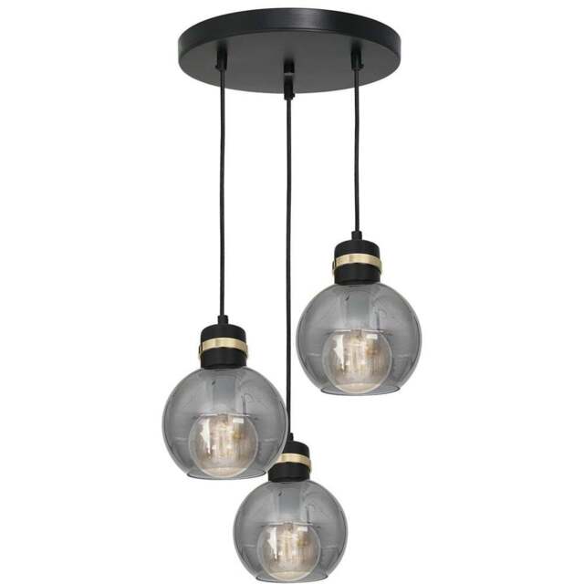 Milagro Omega Black Pendant Lamp 230V - Size: 30 x 30 x 100cm - Wilko - image 1
