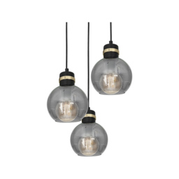 Milagro Omega Black Pendant Lamp 230V - Size: 30 x 30 x 100cm - Wilko - thumbnail 3