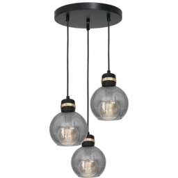 Milagro Omega Black Pendant Lamp 230V - Size: 30 x 30 x 100cm - Wilko - thumbnail 1