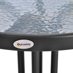 Outsunny Bistro Table Round Dining Table - Size: 70 x 60 x 60cm - Black - Wilko - thumbnail 5