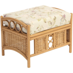 Desser Furniture Vale Wicker Lily Light Oak Footstool - Size: 107.0 cm x 81.0 cm x 46.0 cmcm - Brown - Wilko - thumbnail 3