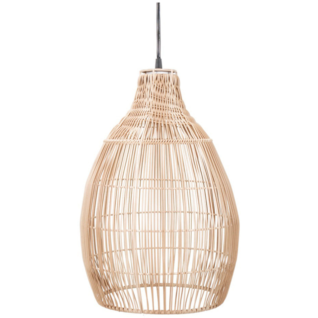 ValueLights Natural Teardrop Solar Powered Outdoor Hanging Pendant Light - Size: 42.5 x 29.5 x 29.5cm - Yellow - Wilko - image 1