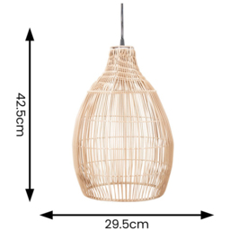 ValueLights Natural Teardrop Solar Powered Outdoor Hanging Pendant Light - Size: 42.5 x 29.5 x 29.5cm - Yellow - Wilko - thumbnail 6