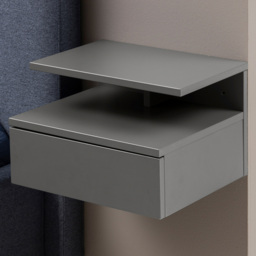 Florence Ashlan Single Drawer Grey Bedside Table - Furniture To Go - Wilko - thumbnail 1