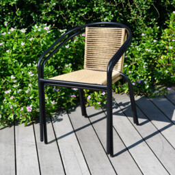 Camden Bistro Set Black - Outdoor Essentials - Wilko - thumbnail 5