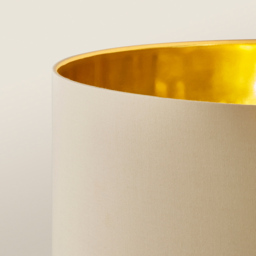 ValueLights Lexy Reni Beige Shade Antique Brass LED Floor Lamp - Size: 150 x 45 x 45cm - Gold - Wilko - thumbnail 4