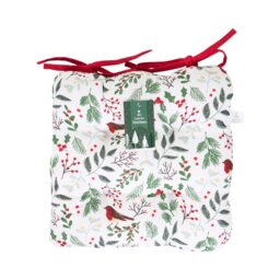 Mistletoe Robin Seat Pad White - All I Want For Christmas - Wilko - thumbnail 1