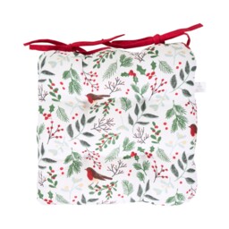 Mistletoe Robin Seat Pad White - All I Want For Christmas - Wilko - thumbnail 3
