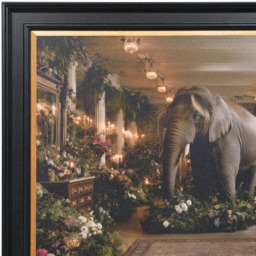 Botanical Elephant Framed Print Black - Art Kollector - Wilko - thumbnail 4