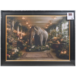 Botanical Elephant Framed Print Black - Art Kollector - Wilko - thumbnail 3