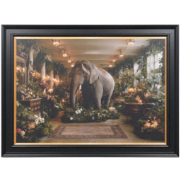 Botanical Elephant Framed Print Black - Art Kollector - Wilko - thumbnail 1