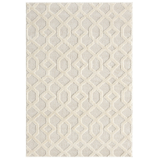 Desire Rugs Isabella Cream Embossed Imperial Trellis Rug 160 x 230cm - Wilko - image 1